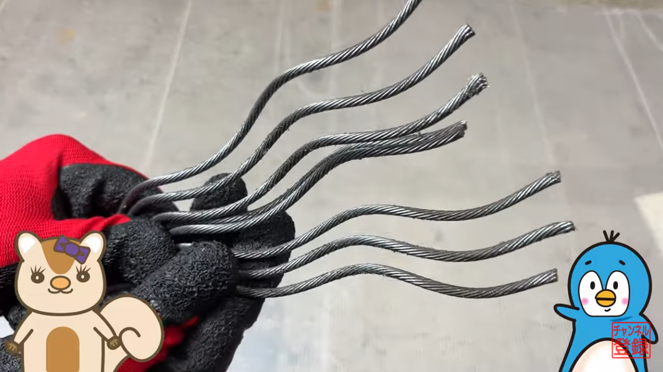 分解したロープ